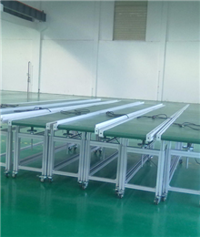 汽车内饰车间 成型机旁的斜坡线(可调节)